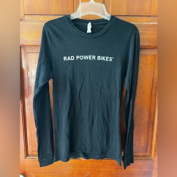 Other - Black Long Sleeve Bike Graphic Tee – Organic Cotton – Size Small
